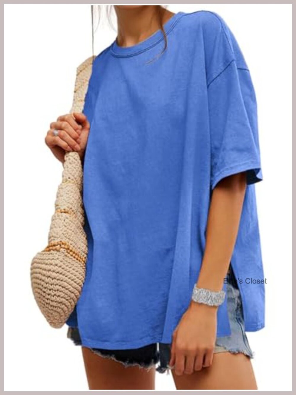 Women's Oversized T-Shirt Loose Fit Crew Neck Short Sleeve Summer Tee